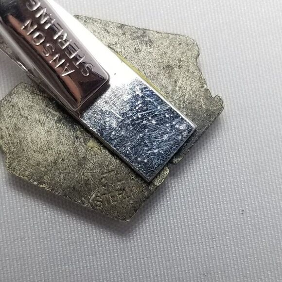 Vintage Anson Sterling Silver Concrete Building Block Tie Clip Bar, Estate - Picture 4 of 7